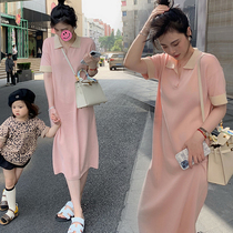 Maternity dress summer loose long dress net red summer suit summer plus size fashion maternity dress 2021 new