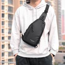 Men Skew Satchel Backpack Fashion Single Shoulder Bag Multifunction Tide Casual Outdoor Abrasion Resistant Anti-Splash Water Chest Bag
