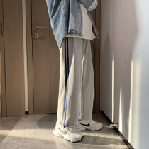 Summer thin sports casual pants male ruffian handsome Korean version of the tide brand ins wild Wei pants male drawstring wide leg pants