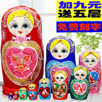 Russian trekking 20 floors 10 layers Toys wood air-dried pure hand-painted tremboers ten floors 07
