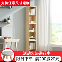 Solid wood Childrens bookshelves Shelf Living room floor Easy small bookcase bedroom narrow slit locker Sub-minimalist for home