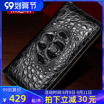 Business clutch bag men 2021 New Tide crocodile clip bag mens leather mens bag long mobile phone clutch bag men