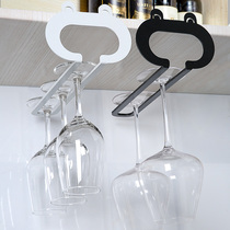 Household red wine cup holder upside down hanging shelf wine cabinet light luxury non-perforated hanging cup holder goblet storage rack