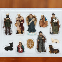 Resin crafts Mart group ornaments Jesus birth religious gifts modern home decoration each about 3cm high