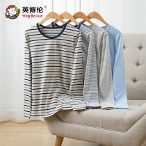 Teen Boy Big Code Spring Autumn Clothes Single Piece Warm Blouse Full Cotton Sweatshirt Big Kid Long Sleeve Undershirt Thin