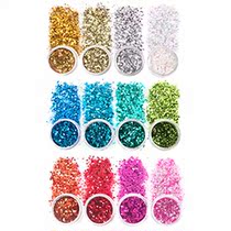 Laza 12 Color Glitter Body Art Acrylic Nails Powder