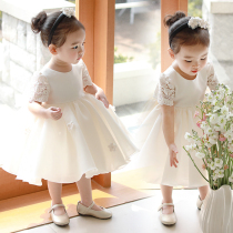 Princess dress girl puffy gauze birthday childrens evening dress flower girl small host wedding piano performance dress autumn dress