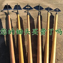 Gardening shovel weeding loose soil Hoe Farm Tools big and small number open wasteland old original Round Square long wooden handle steel hoe