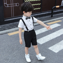 Boys Shirt Set Summer Childrens Little Dress Boys Piano Performance Clothing Childrens Clothing Flower Childrens Suit