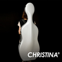 chrisitina Carbon fiber Cello case Cello bag Cello case Accessories box White with dots