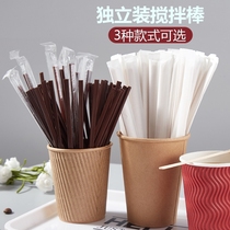 Coffee stirring rod disposable independent loading wooden sticks milk powder honey mixing rod hot drink 500