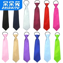  Childrens ties children men and women Korean version of students solid color black red June 1 childrens program stage performance