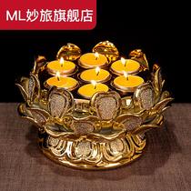 Buddhist Supplies Seven Star Lotus Crisp Oil Lamp Holder ceramic Home Buddha Candle Candle Holders for the Buddha Changming lamp seat Buddha