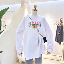 Pregnant women Spring and Autumn base shirt loose cotton long large size sweater with long sleeve T-shirt