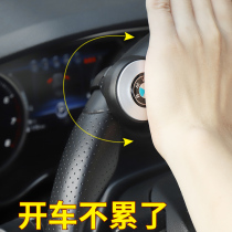 Car steering wheel booster ball with bearing metal redirector wagon handle steering wheel assistive device labor-saving device