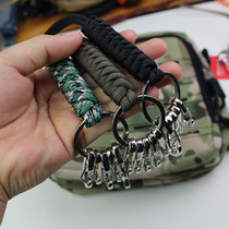 Outdoor umbrella rope braided keychain Creative keychain anti-loss hand rope Hand woven lanyard flashlight rope new