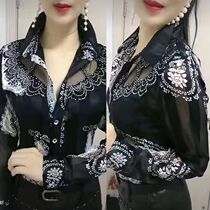 Autumn chiffon shirt Women spring and autumn 2021 New early autumn ladies shirt autumn mother long sleeve shirt