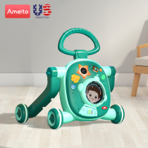 Ameito Baby walker trolley Baby hand push toy walker Learning to walk stroller Three-in-one
