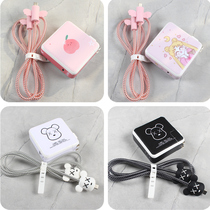 Suitable for Apple Macbook air laptop 29w 30w charger protective cover sticker power cord data cable winding rope cartoon decorative protective cover anti-dirty film shell cable organizer