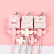Huawei nova9pro 100w mobile phone charger sticker power cord Wire Twining Rope Cartoon Angel Wings Cute Couple Decoration Anti Dirty Film Protective Sleeve Shell Wrap Wire-stopper