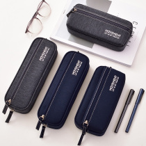 Deli pencil bag Large capacity simple Japanese small fresh pencil box stationery box Stationery bag High school students junior high school students with primary school students ins multi-function pencil bag Men and women children canvas college students