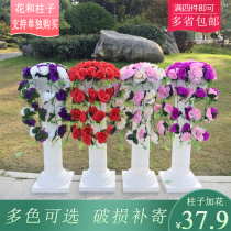 Wedding Roman column flower basket opening arch decoration road lead style European new wedding ceremony decoration welcome props