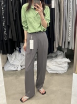 Simni spring summer new broadlegged western clothing pants overdisplay leg length 100 lap covets slim fit straight cylinder casual long pants woman