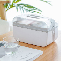 Small medicine box Family medicine medical box empty box Small student dormitory medicine box storage box Household medical box storage box