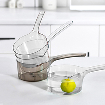 Cant break the water scoop home transparent long handle deepened large water drift water scoop with handle water spoon Kitchen water scoop