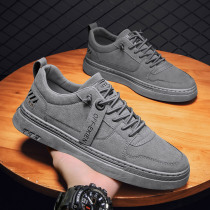 Mens shoes summer Joker thin Korean casual flat trendy shoes youth Korean version of breathable trend a pedal leather shoes