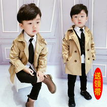 Boys windbreaker English style autumn and winter handsome childrens cotton-padded coat foreign-style baby boy boy fashionable coat