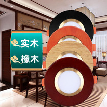 New Chinese downlight solid wood ceiling lamp embedded home living room aisle spotlight tricolor 75 ceiling bull eye barrel light