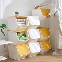 Storage box plastic extra large household childrens toys finishing box with side open lid snack storage box storage box