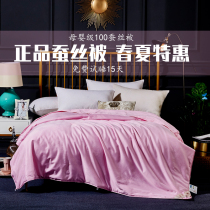 Tongxiang 100% silk quilt by summer and quilted by mulberry silk quilt single air conditioning quilt by double summer quilt by the spring and autumn thin section