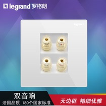 TCL Rogrand switch socket Yijing Magnolia White series two-position audio four-connector speaker Super signal