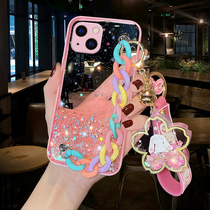 Glitter bracelet Apple 13 mobile phone case chain personality creative transparent iphone13pro cute promax Tide brand goddess 13 new net red with all-inclusive anti-fall soft silicone ins
