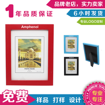 8 inch solid wood minimal photo frame customizable logo printable advertising promotional promotional exhibition distribution small gifts