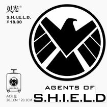 Big luggage sticker cartoon suitcase sticker refrigerator glass wall trolley case sticker waterproof shell 246