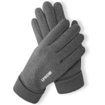 Gloves men's winter plus velvet padded warm touch screen outdoor riding running driving windproof non-slip gloves women's winter