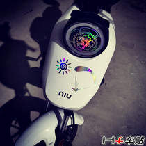 HF car sticker creative Sun paraglider electric motorcycle body scratch modified sticker laser silver waterproof and waterproof