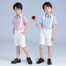 Boy Shirt Suit Summer Host Summer Children Small Gown Boy Piano 61 Play Dress Suit Suits