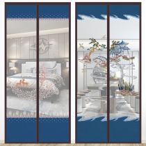 Summer Home Magnet Self-Suction Encrypted Door Mosquito Nets Mosquito-Proof Door Curtain Upscale Chinese Embroidered-free Silent Yarn Door
