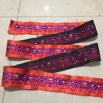 Miao Dong ethnic lace embroidered piece ethnic wind pick up flower machine embroidered embroidered ethnic clothing accessories