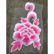 Transparent organza Xiangyun Peony embroidery clothing accessories Chinese style subsidy loophole clothes