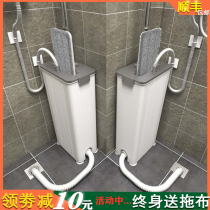 刮 刮乐 Millet white high-end to drag washing machine mop hands-free household flat wet and dry dual-use tun cloth lazy man