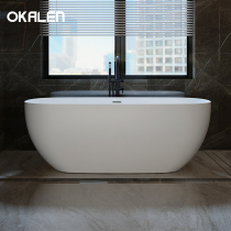 Okelen Thin Side Oval Bathtub Home Small Household Type Acrylic Sun Style Net Red Hotel Minjuku Independent Bidet