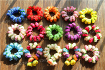 Thai handmade seven color flower ring yellow flower ring customized version can be added length can be shortened with small flower ring elastic flower ring