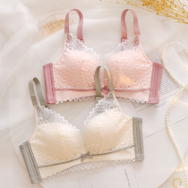 Underwear womens small breasts gather sub-breasts anti-sagging summer flat chest special bra without steel rings lace bra set