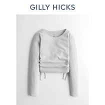 Gilly Hicks Winter Fashion Waffle Long Sleeves Tuned Shirt Female 314638-1