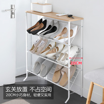 Shoe rack simple door narrow oblique insertion indoor beautiful mini artifact